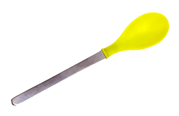 Children green  spoon isolated on a white background. — Stock Photo, Image